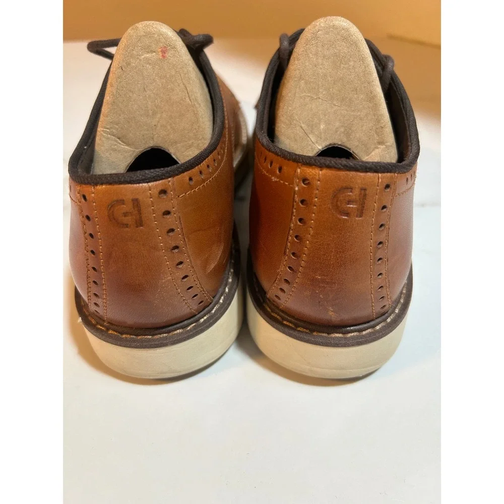 Cole Haan Mens Grand 360 British Tan Leather Oxford Shoes C34125 Size 10M
